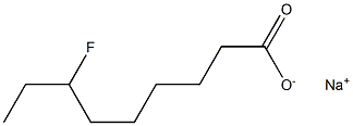 7-Fluorononanoic acid sodium salt Struktur