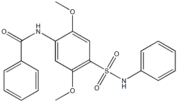 2',5'-Dimethoxy-4'-phenylsulfamoylbenzanilide Struktur