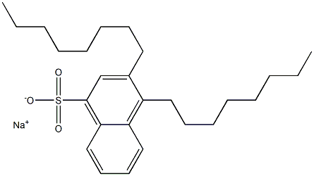 3,4-Dioctyl-1-naphthalenesulfonic acid sodium salt Struktur