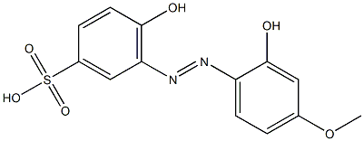 2',6-Dihydroxy-4'-methoxyazobenzene-3-sulfonic acid Struktur