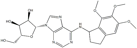 N-[[2,3-Dihydro-5,6,7-trimethoxy-1H-inden]-1-yl]adenosine Struktur