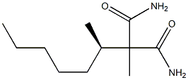 (+)-2-Methyl-2-[(R)-1-methylhexyl]malonamide Struktur