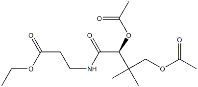 (-)-3-[[(S)-2,4-Di(acetyloxy)-3,3-dimethyl-1-oxobutyl]amino]propanoic acid ethyl ester Struktur