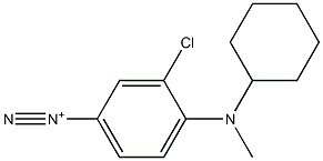 3-Chloro-4-[cyclohexyl(methyl)amino]benzenediazonium Struktur