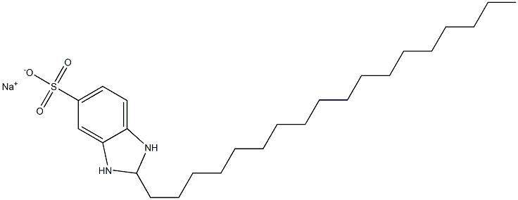 2,3-Dihydro-2-octadecyl-1H-benzimidazole-5-sulfonic acid sodium salt Struktur