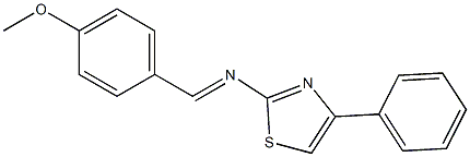 N-(4-Methoxybenzylidene)-4-phenylthiazole-2-amine Struktur