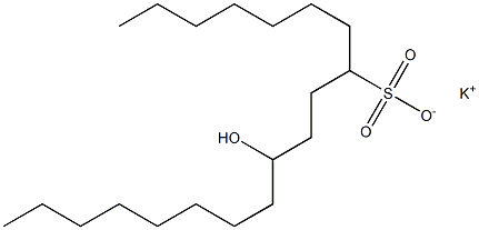 11-Hydroxynonadecane-8-sulfonic acid potassium salt Struktur