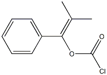 Chloroformic acid 2-methyl-1-phenyl-1-propenyl ester Struktur