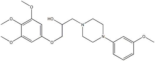 1-(3,4,5-Trimethoxyphenoxy)-3-[4-(3-methoxyphenyl)-1-piperazinyl]-2-propanol Struktur