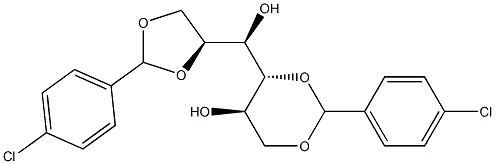 1-O,2-O:4-O,6-O-Bis(4-chlorobenzylidene)-D-glucitol Struktur