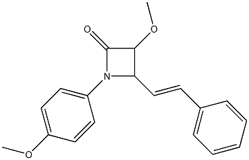 4-[(E)-2-Phenylethenyl]-3-methoxy-1-(4-methoxyphenyl)azetidin-2-one Struktur