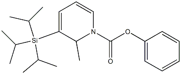 1,2-Dihydro-2-methyl-3-(triisopropylsilyl)pyridine-1-carboxylic acid phenyl ester Struktur