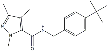 N-(4-tert-Butylbenzyl)-1,3,4-trimethyl-1H-pyrazole-5-carboxamide Struktur