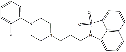 2-[3-[4-(2-Fluorophenyl)-1-piperazinyl]propyl]-2H-naphth[1,8-cd]isothiazole 1,1-dioxide Struktur