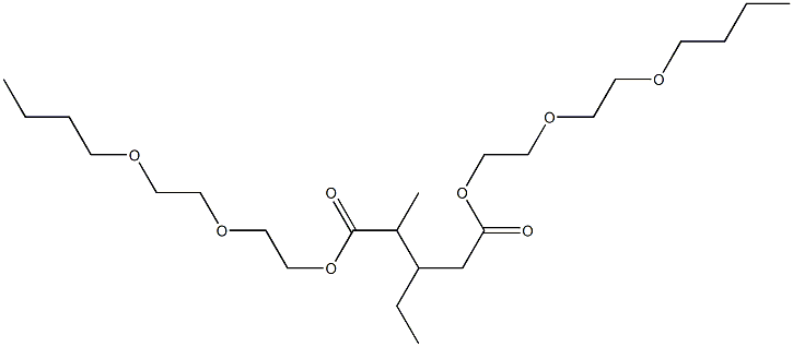 3-Ethyl-4-methylglutaric acid bis[2-(2-butoxyethoxy)ethyl] ester Struktur