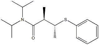 (2R,3R)-N,N-Diisopropyl-3-(phenylthio)-2-methylbutanamide Struktur