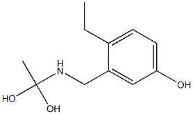 3-[(1,1-Dihydroxyethyl)aminomethyl]-4-ethylphenol Struktur