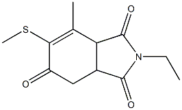 2-Ethyl-3a,4,5,7a-tetrahydro-7-methyl-6-(methylthio)isoindoline-1,3,5-trione Struktur