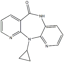 5,11-Dihydro-11-cyclopropyl-6H-dipyrido[3,2-b:2',3'-e][1,4]diazepin-6-one Struktur