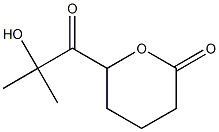 Tetrahydro-6-(2-hydroxy-2-methylpropionyl)-2H-pyran-2-one Struktur