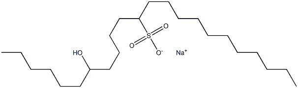 7-Hydroxytricosane-12-sulfonic acid sodium salt Struktur