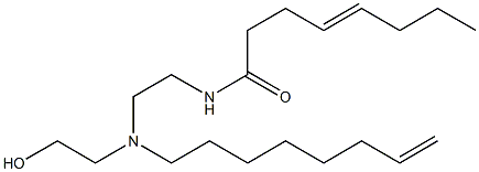 N-[2-[N-(2-Hydroxyethyl)-N-(7-octenyl)amino]ethyl]-4-octenamide Struktur