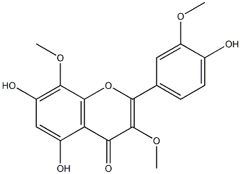 3,3',8-Trimethoxy-4',5,7-trihydroxyflavone Struktur