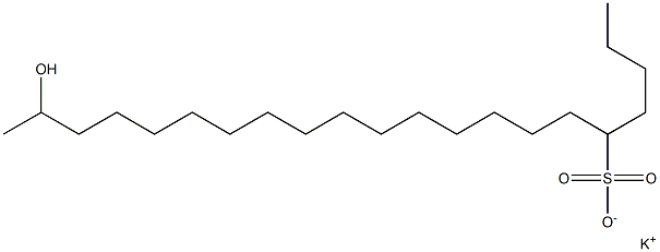 20-Hydroxyhenicosane-5-sulfonic acid potassium salt Struktur