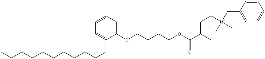 N,N-Dimethyl-N-benzyl-N-[3-[[4-(2-undecylphenyloxy)butyl]oxycarbonyl]butyl]aminium Struktur