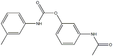 m-Tolylcarbamic acid m-acetylaminophenyl ester Struktur