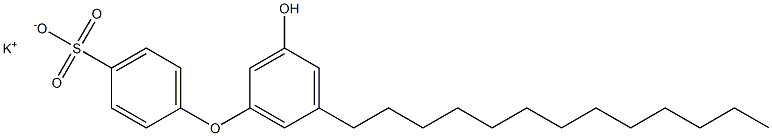 3'-Hydroxy-5'-tridecyl[oxybisbenzene]-4-sulfonic acid potassium salt Struktur