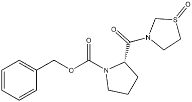 (2S)-2-[[(Thiazolidine 1-oxide)-3-yl]carbonyl]pyrrolidine-1-carboxylic acid benzyl ester Struktur