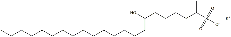 7-Hydroxydocosane-2-sulfonic acid potassium salt Struktur