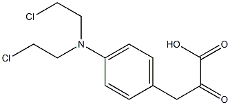 3-[4-[Bis(2-chloroethyl)amino]phenyl]pyruvic acid Struktur