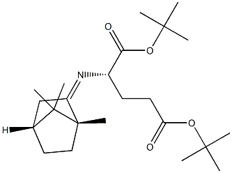 (2S)-2-[[(1R,4R)-Bornan-2-ylidene]amino]glutaric acid 1-tert-butyl 5-tert-butyl ester Struktur