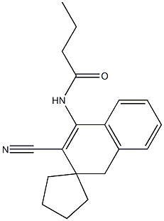 N-[3-Cyanospiro[naphthalene-2(1H),1'-cyclopentan]-4-yl]butanamide Struktur