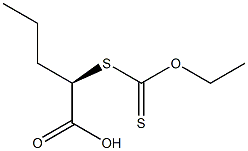 (+)-Dithiocarbonic acid O-ethyl S-[(R)-1-carboxybutyl] ester Struktur