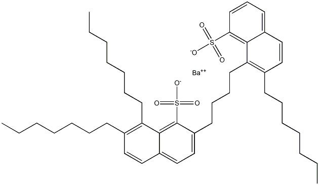 Bis(7,8-diheptyl-1-naphthalenesulfonic acid)barium salt Struktur