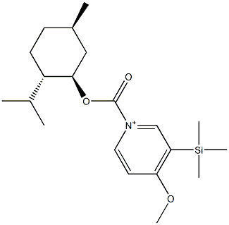 4-Methoxy-3-(trimethylsilyl)-1-[[(1R,3R,4S)-p-menthan-3-yl]oxycarbonyl]pyridinium Struktur