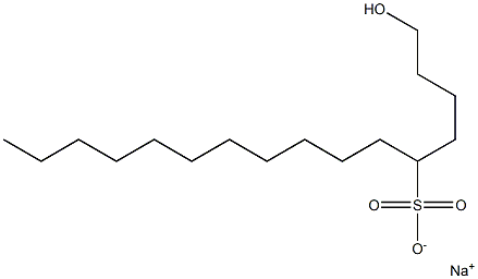 1-Hydroxyhexadecane-5-sulfonic acid sodium salt Struktur