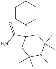 4-(1-Piperidyl)-1,2,2,6,6-pentamethyl-4-piperidinecarboxamide Struktur