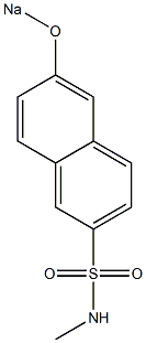 N-Methyl-6-sodiooxy-2-naphthalenesulfonamide Struktur