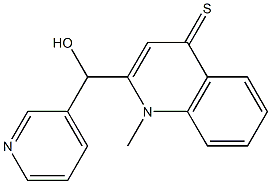 1-Methyl-2-[(3-pyridinyl)hydroxymethyl]quinoline-4(1H)-thione Struktur