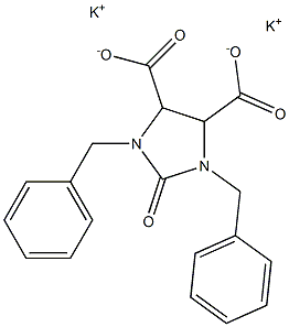 1,3-Dibenzyl-2-oxo-4,5-imidazolidinedicarboxylic acid dipotassium salt Struktur