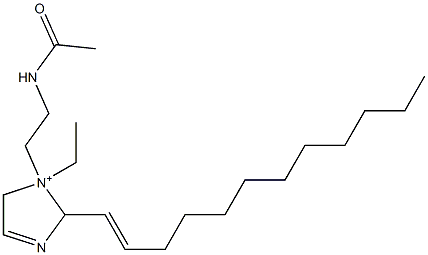 1-[2-(Acetylamino)ethyl]-2-(1-dodecenyl)-1-ethyl-3-imidazoline-1-ium Struktur