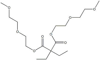 Diethylmalonic acid bis[2-(2-methoxyethoxy)ethyl] ester Struktur