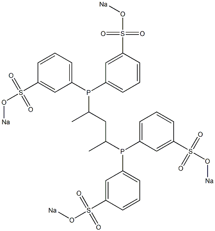 2,4-Pentanediylbis[bis[3-(sodiosulfo)phenyl]phosphine] Struktur