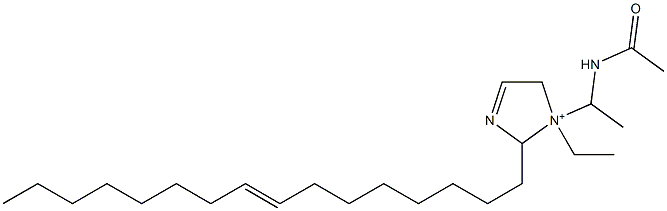 1-[1-(Acetylamino)ethyl]-1-ethyl-2-(8-hexadecenyl)-3-imidazoline-1-ium Struktur