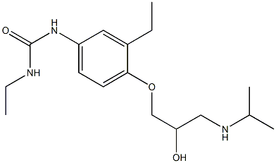 1-Ethyl-3-[3-ethyl-4-[2-hydroxy-3-[isopropylamino]propoxy]phenyl]urea Struktur