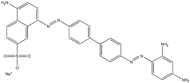 5-Amino-8-[[4'-[(2,4-diaminophenyl)azo]-1,1'-biphenyl-4-yl]azo]naphthalene-2-sulfonic acid sodium salt Struktur